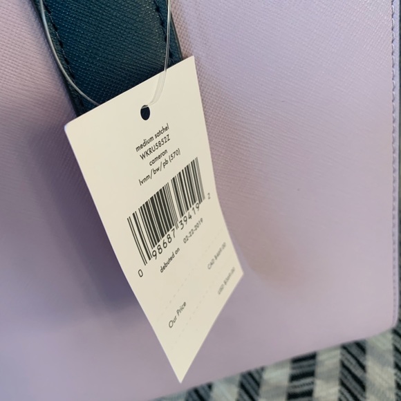 Cameron medium satchel lavender navy kate spade - Picture 7 of 8